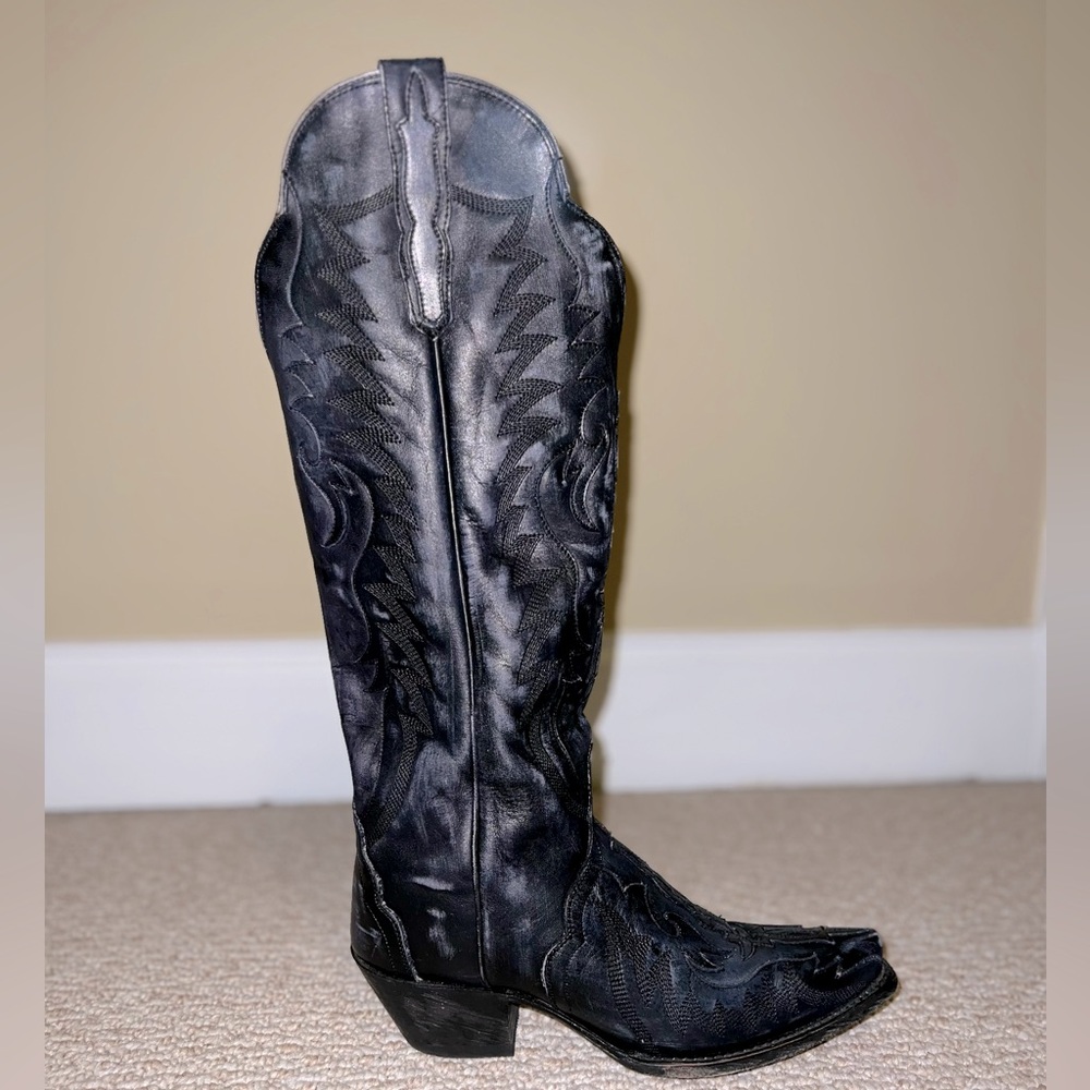 DAN POST Hallie Leather Boot Black Size 8